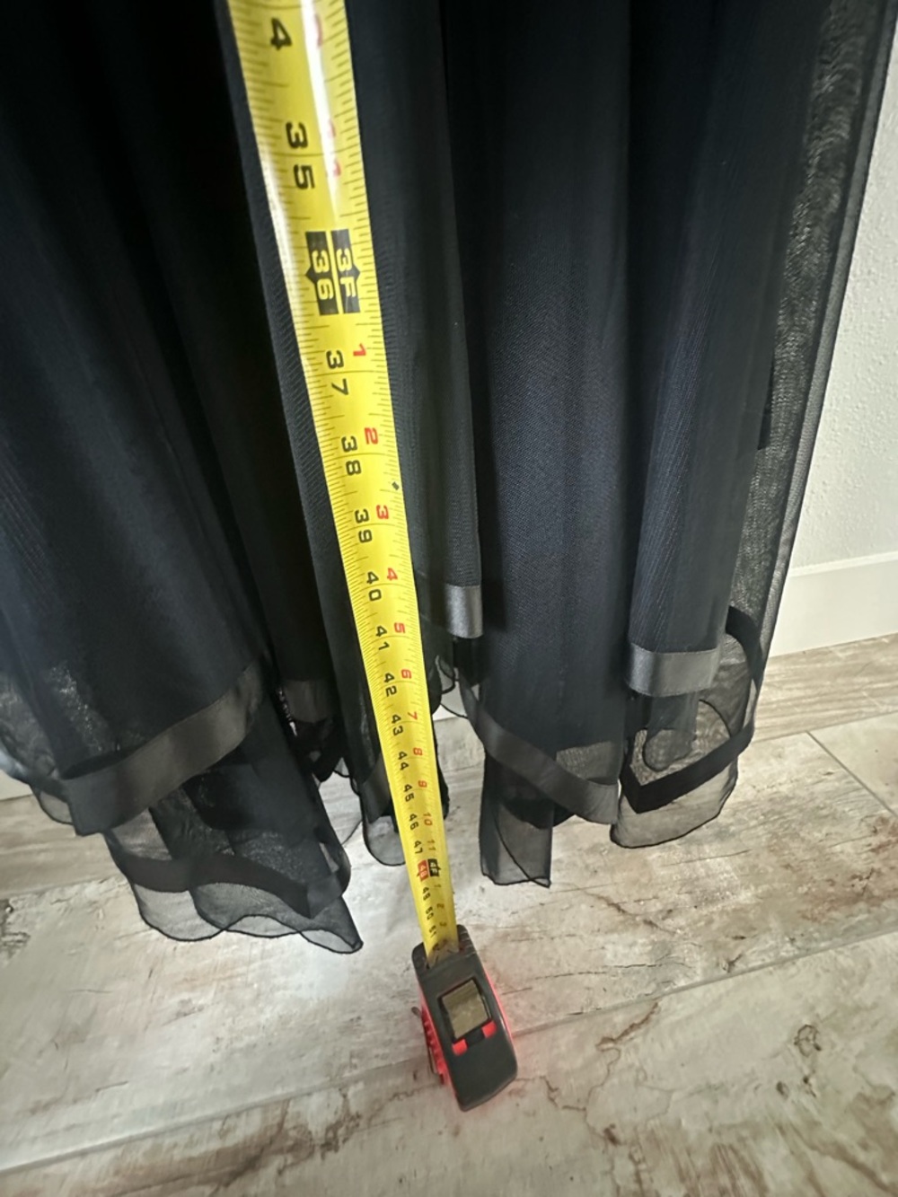 Black Spaghetti Strap Flowy Slip Dress - Picture 8 of 12